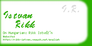 istvan rikk business card